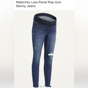 WORN ONCE! Old Navy Maternity Low-Panel Pop Icon Skinny Jeans